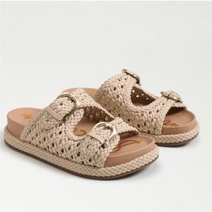 Sam Edelman Woven Double Buckle Platform Sandals Size 8.5